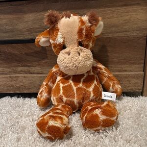 George Plush Giraffe Toy in Orange and Cream